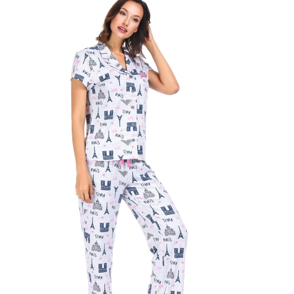 BRAND NEW Short Sleeve Notch PJ Set - Picture 4 of 6